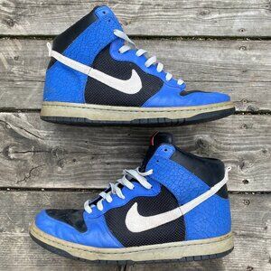 2007 Nike Dunk High Premium Black UNC Size 12